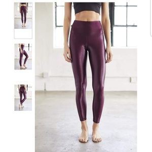 EUC DYI High Shine Burgundy leggings.